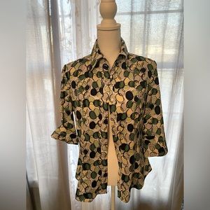 TAILOR B. Moss women’s blouse button down top size 10